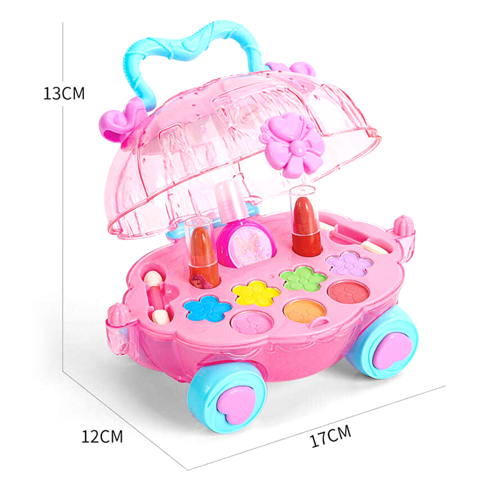 Cosmetics Toy Set Realistic Expertly Crafted Convenient Kids DIY Funny Makeup Toy for Girl. 