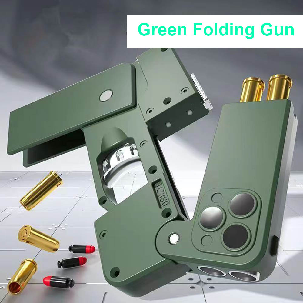 Shell Ejecting Black Toy For Adults Boys Folding iPhone Gun That Look Real Folding Mobile Phone Dropshipping. 