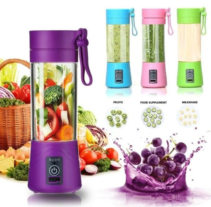 Mini USB Rechargeable Portable Electric Fruit Juice-Summer-Maker-Blaria Machine with Strong power. Load 15000 RPM / minute speed. 