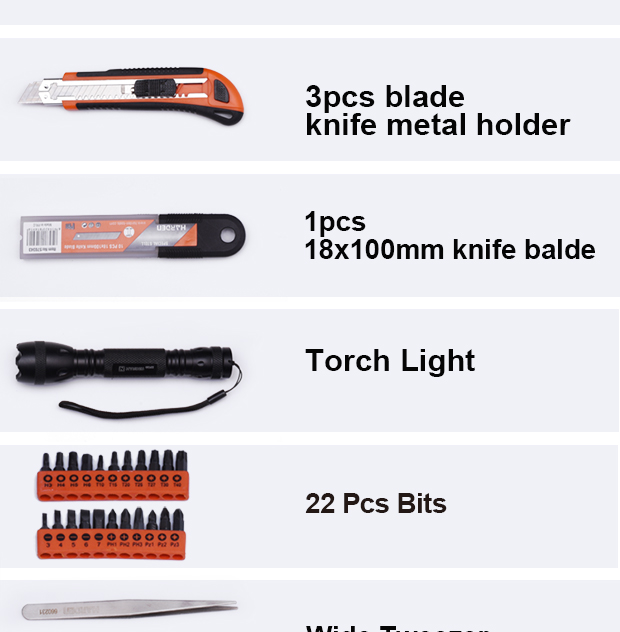 Harden 155Pcs  Professional HAND Tools Set In Aluminium Case Germany Design Electrical Hand Tool Set Household Tools Set 510703. 