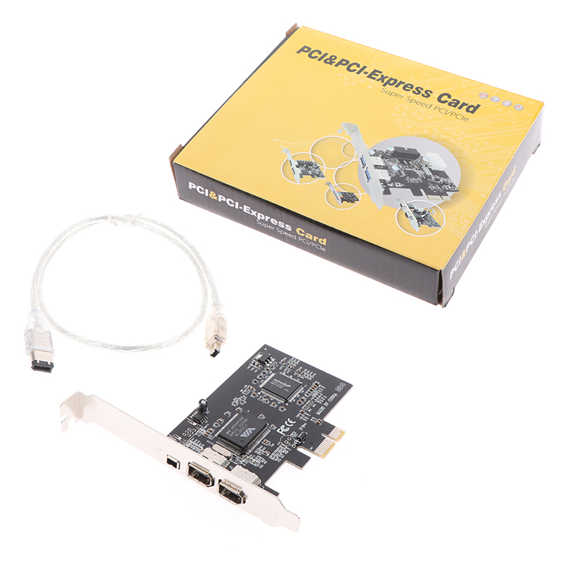 PCIe Firewire Card for Windows 10,IEEE 1394 PCI Express Controller 4 Ports Jessica. 