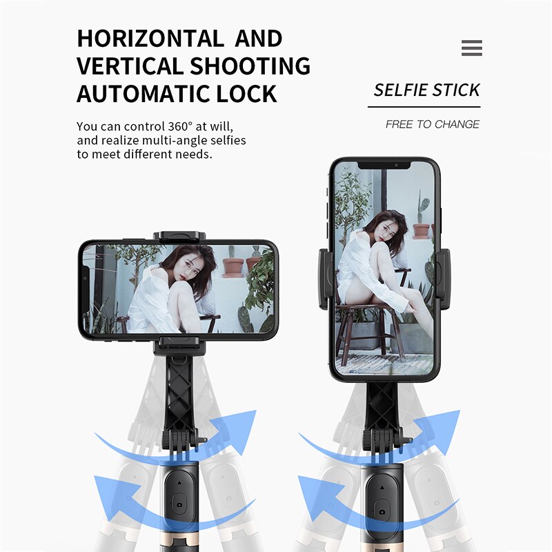Mobile Video Anti Shaking Vlog Uniaxial Stabilizer Live Bluetooth Selfie Stick Tripod Horizontal And Vertical Shooting Bracket. 