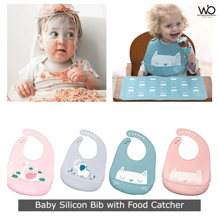 Baby food hot sale catcher bib