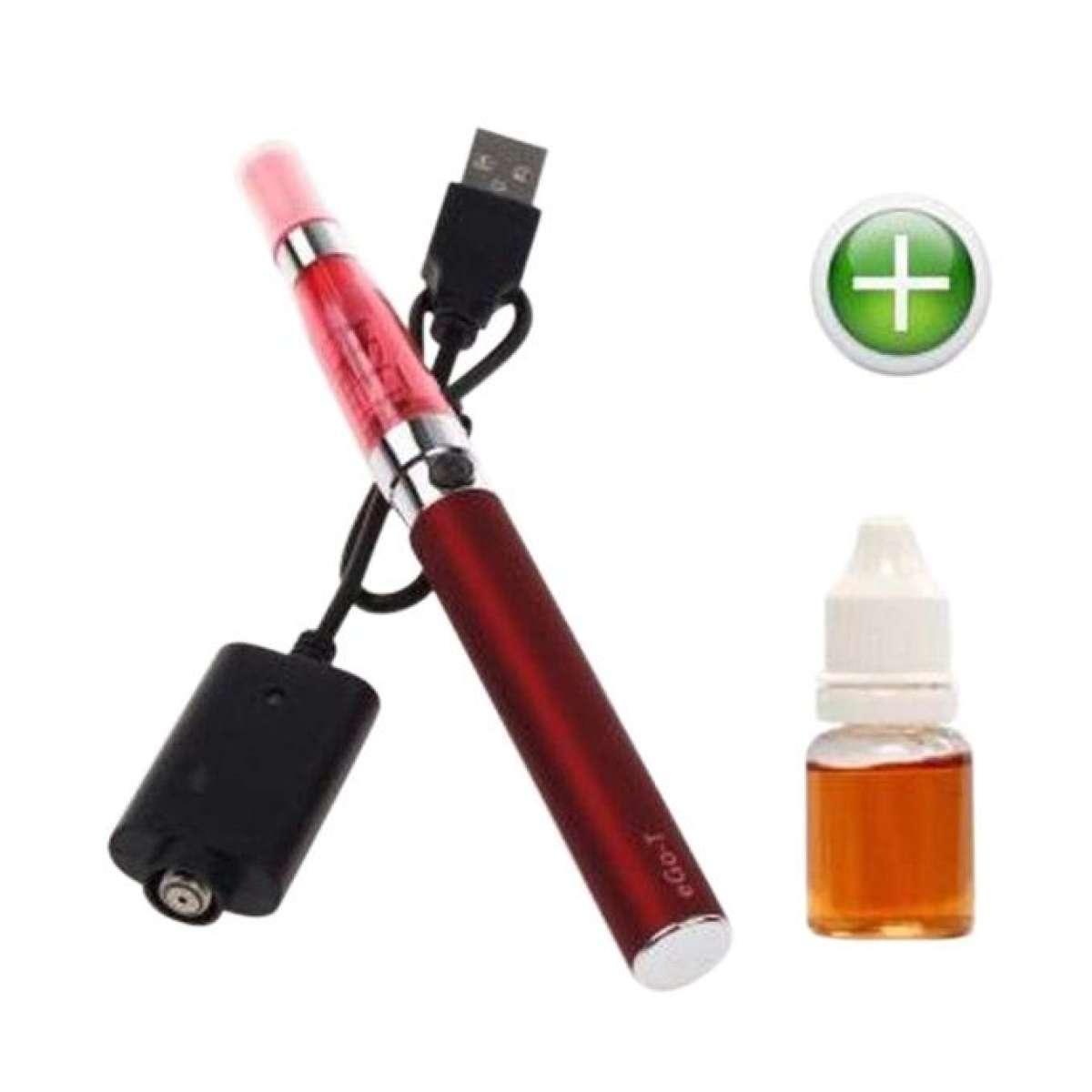 CE100 Vape Pen Type high  Quality performing Vape E cigarette  with juice free 1 liquid Red Color. 