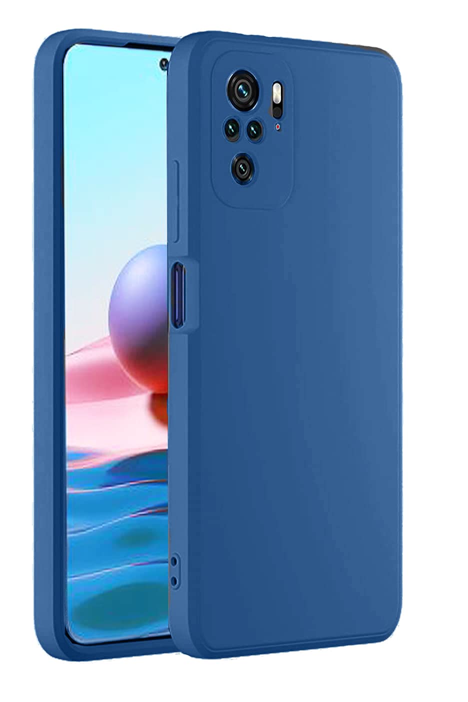 For Xiaomi Redmi Note10 4G/Note 10S Case, Silicone Shockproof Phone Case with [Soft Anti-Scratch Microfiber Lining]  Silicone Back Cover. 