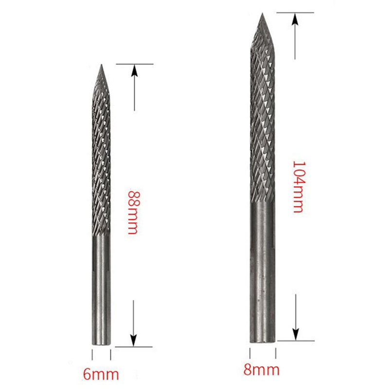 2Pack Tire Bit Multi Sizes Tire Repair Carbide Burr Drill Bit Tire Patches Plug Cutters Wire Cutter Reamer Drill 6mm 8mm Easy Install Easy to Use. 