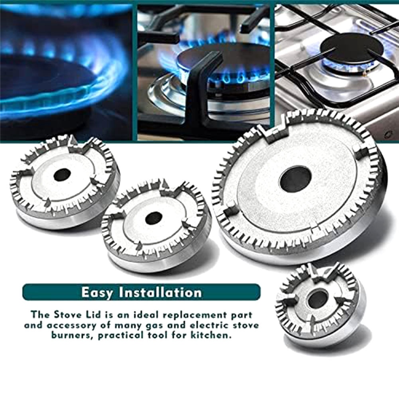 Universal Burner Crown Flame Cap Oven Cooker Hob Gas for CDA,Flame Burner Cap Crown Fits All Between Sizes Easy Install Easy to Use. 