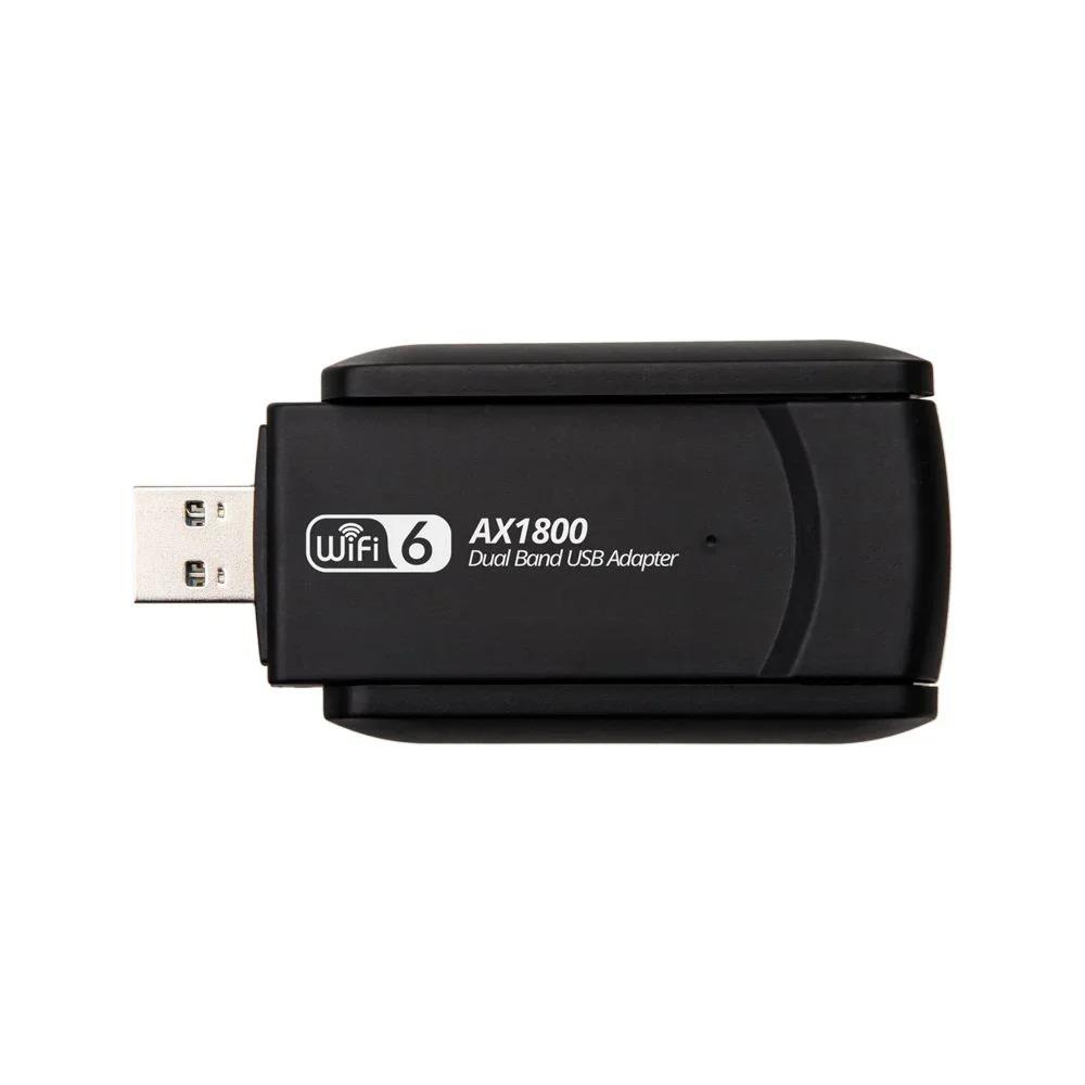 1800Mbps WiFi 6 USB Adapter 802.11AX 2.4G/5GHz USB3.0 Wireless Network Card Antenna Wi-Fi Dongle MT7921AU for Win 10/11 PC. 