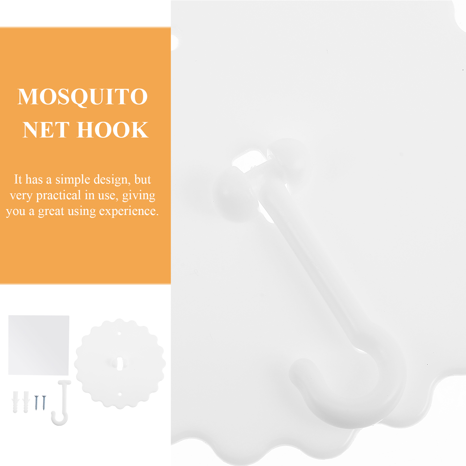 Dome Mosquito Net Hook Plastic Ceiling Sticky Bed Canopy Hanger Suction Cup Hooks. 