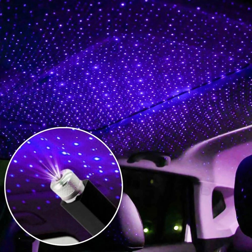 Mini Universal USB LED Star Projector Neon Ambient Lamp Car Roof Interior Light Auto Decoration Night Galaxy Lamp - Table Lamp - Table Lamp - Table Lamp. 