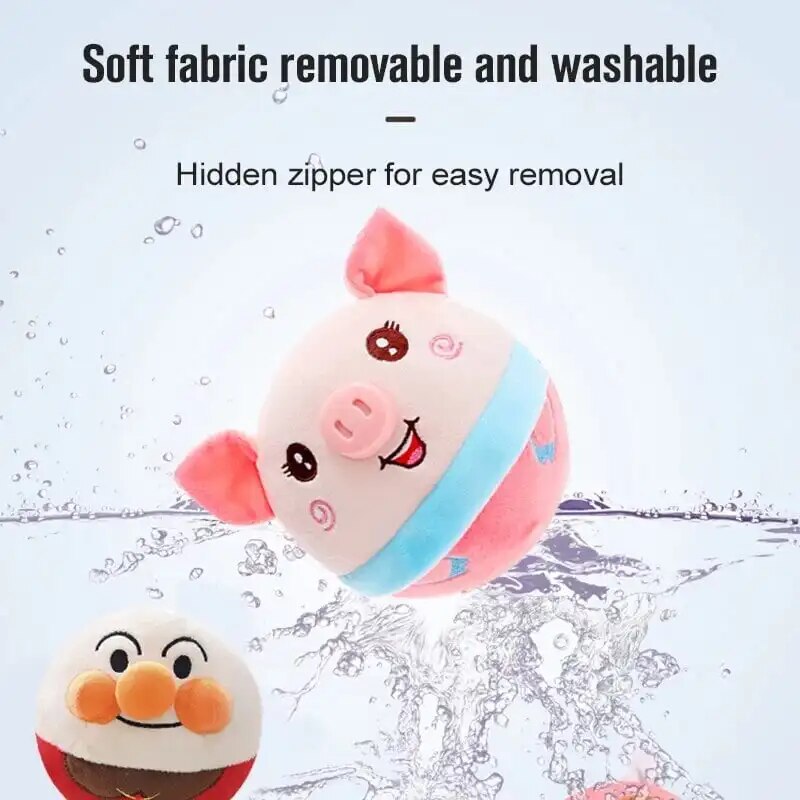 Active Moving Pet Plush Toy Interactive Dog Toy Monster Active Ball Squeaky Moving Ball for Small Medium Dogs to Chase Self Play. 