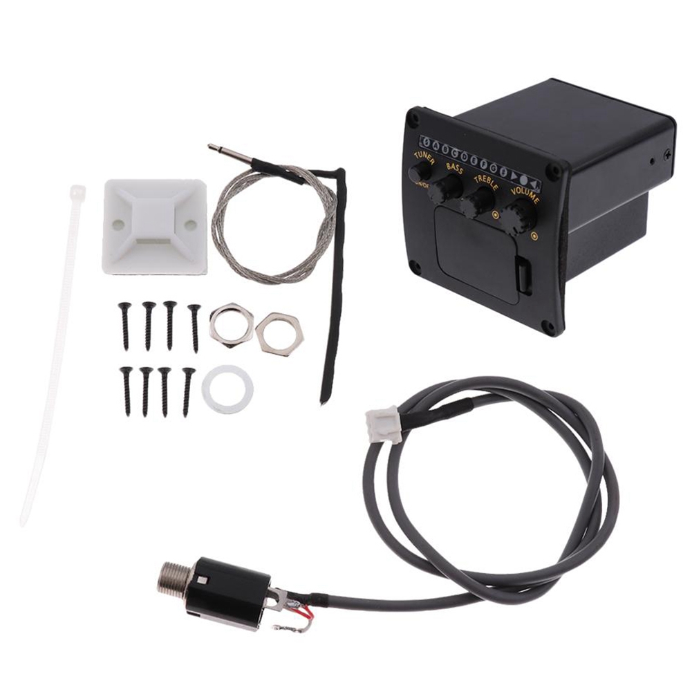 Individual 1 Set 2 Band Pickup Eq Aeq-2T Guitar Washer Screws Set & 1 Set Uk-300T Pickup Preamp Ukelele Pickups Tuner System. 