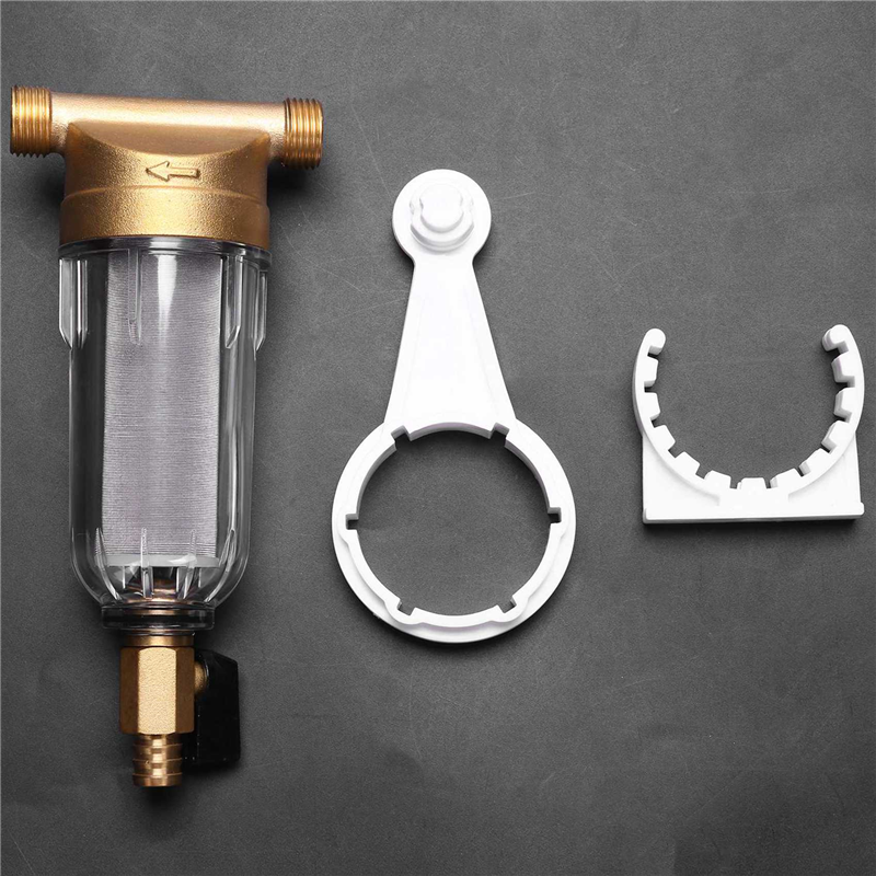3X 4 Split-Mouth Water Filters Front Purifier Copper Lead Pre-Filter Backwash Remove Rust Contaminant Sediment Pipe. 