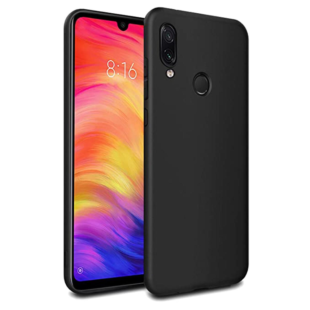 Redmi Note 7 / Note 7 Pro Back Cover  Matte Soft Silicon Flexible | Camera Bump Protection  All Side Shock Proof Rubberised Back Case Cover for Xiaomi Redmi Note 7 /7 Pro (Black)