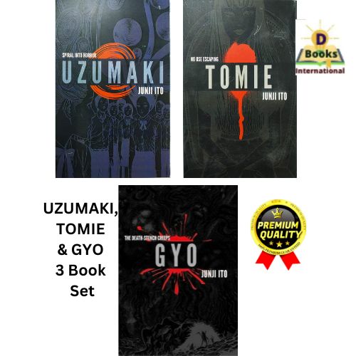 Uzumaki, Tomie & Gyo Manga Collection by Junji Ito (3 Book Set) Premium Quality