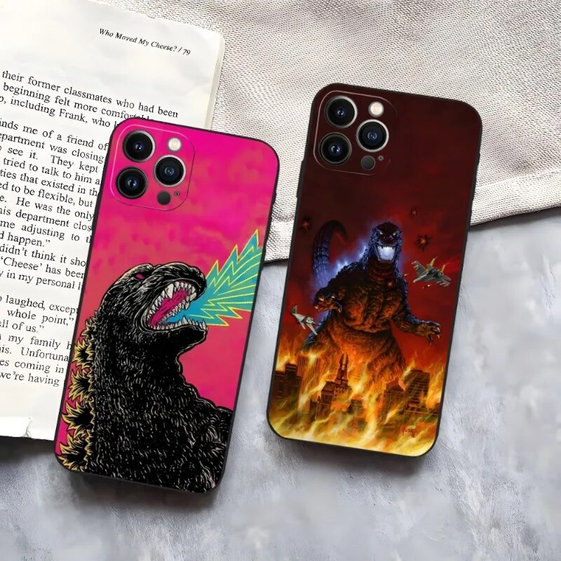 King Kong Godzilla Phone Case For Iphone 14 Pro 13 Mini 11 12 Max Xr X Xs 7 8 6 Plus Shockproof Back Cover