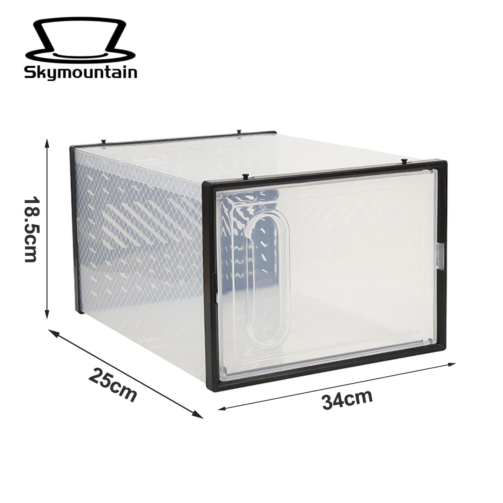 High Heel Storage Box Stackable Clear Shoe Box Organizer for Closet Space Saving Container with Lid less Than. 