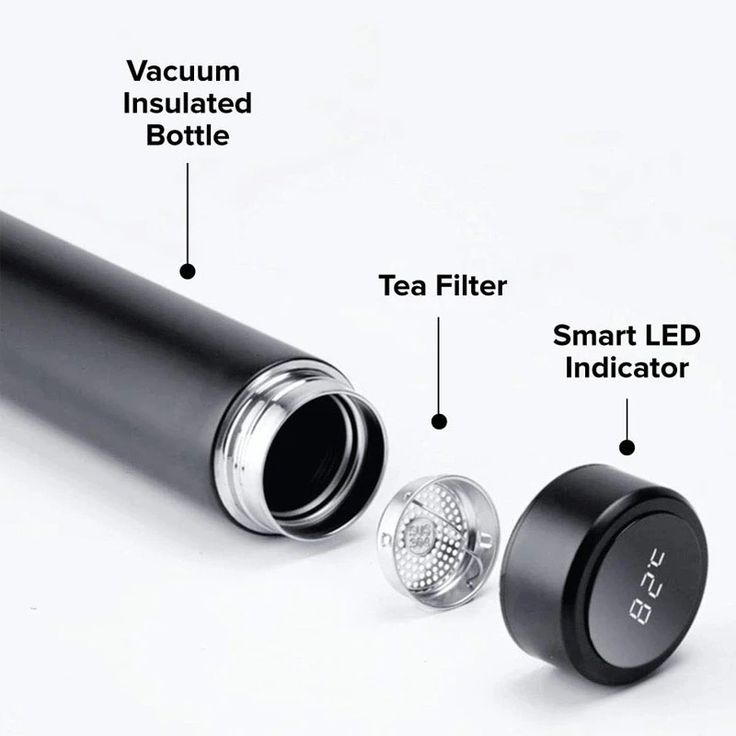 Smart Thermos Flask with Led Temperature Display In Touch. 