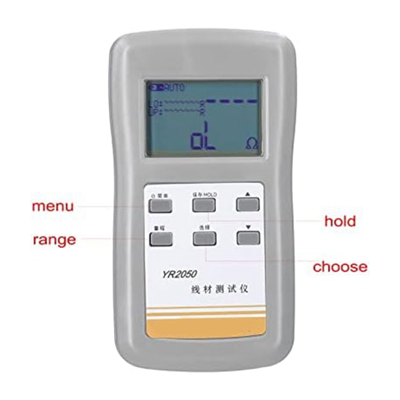 Milliohm Meter, YR2050 4-Wires Milliohm Meter Wireline Current Detecting Low Resistance Micro-Resistance Meter Tester Easy Install. 