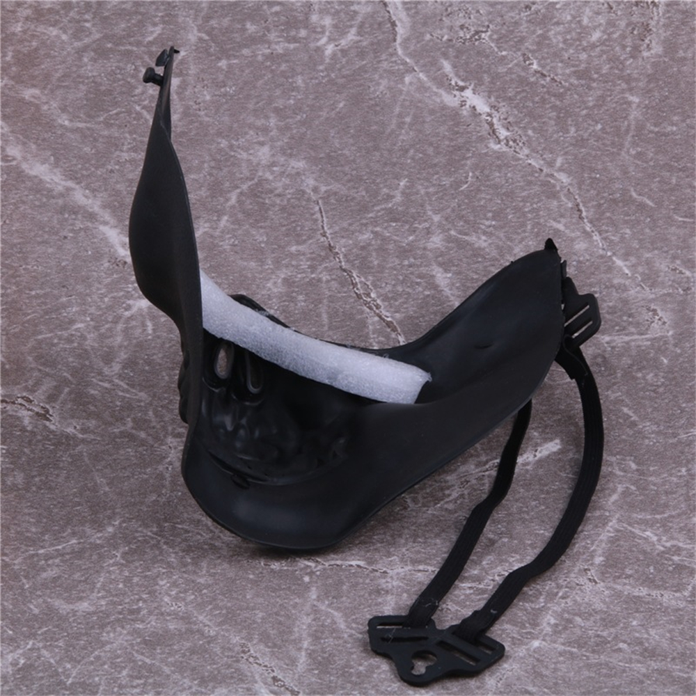 Skull Mask Horror Half Face Skeleton Mask For Halloween Hunting Game CS Cosplay Props Skull Shaped Face Protector. 