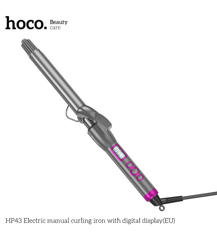 Hoco HP43 Electric Manual Curling Iron with Digital Display. 