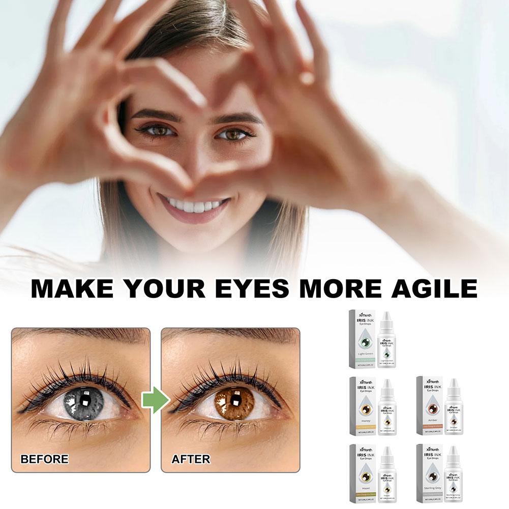 Color Changing Eye Drops for Long Lasting Lighten and Brighten Your Eye Color 10ml/Bottle Safe Mild and Non Irritating. 
