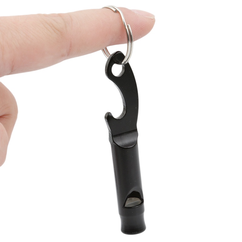 Aluminium Bottle Drinks Can Jar Opener Keyring Keychain Whistle Open Tool. 