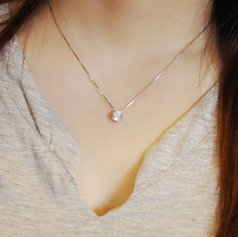 New product design model simple exquisite necklace exclusive custom zircon pendant chain