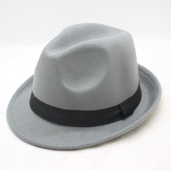 【happy one】wool Derby Fedoras Cap Felt Billycock Hats Winter Bowler Fedora Trilby Hats Man's Cap. 