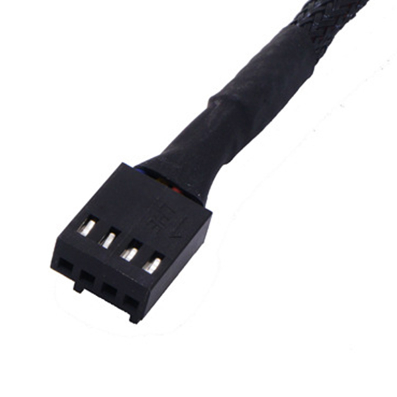 【3C VictoryEagle】Way PWM 4Pin/3Pin Computer Fan Sleeved Splitter Cable 27cm. 