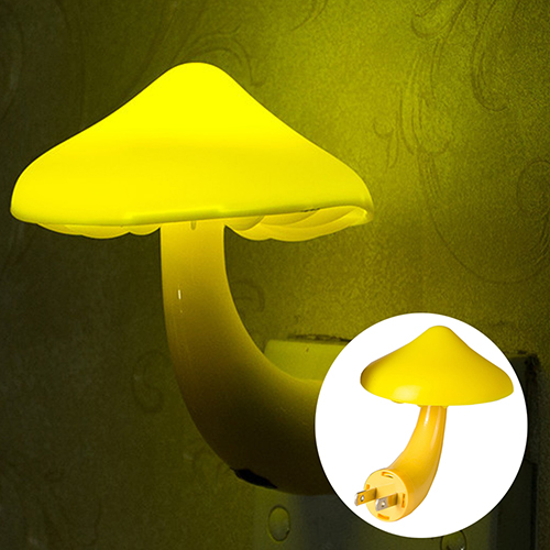 Intelligent Optical Control Switch Mushroom Shaped Yellow Led Night Light Lamp 10 Intelligent Optical Control Switch Mushroom Shaped Yellow Led Night Light Lamp