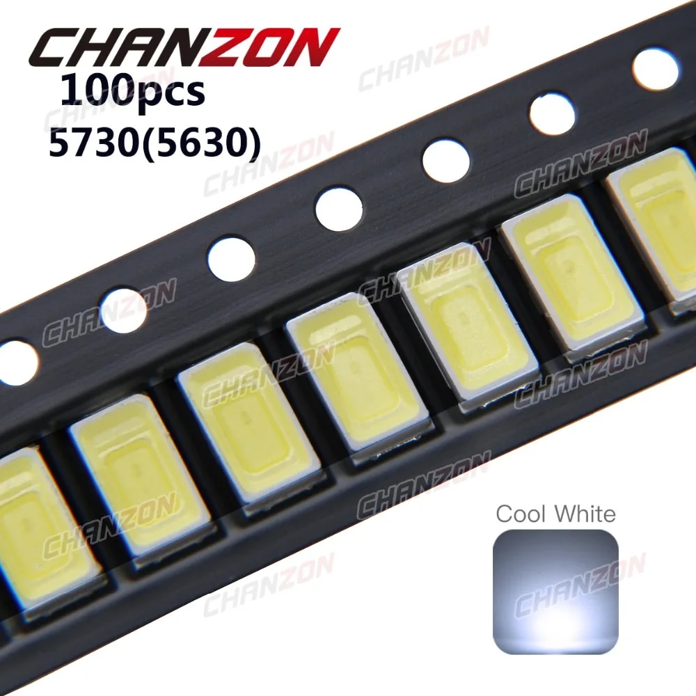 【Lejia】100pcs SMD LED 5730 Cool White 0.5W 10000K 50-55LM LED 0.5 W Light Emitting Diode Lamp High Brightness SMT