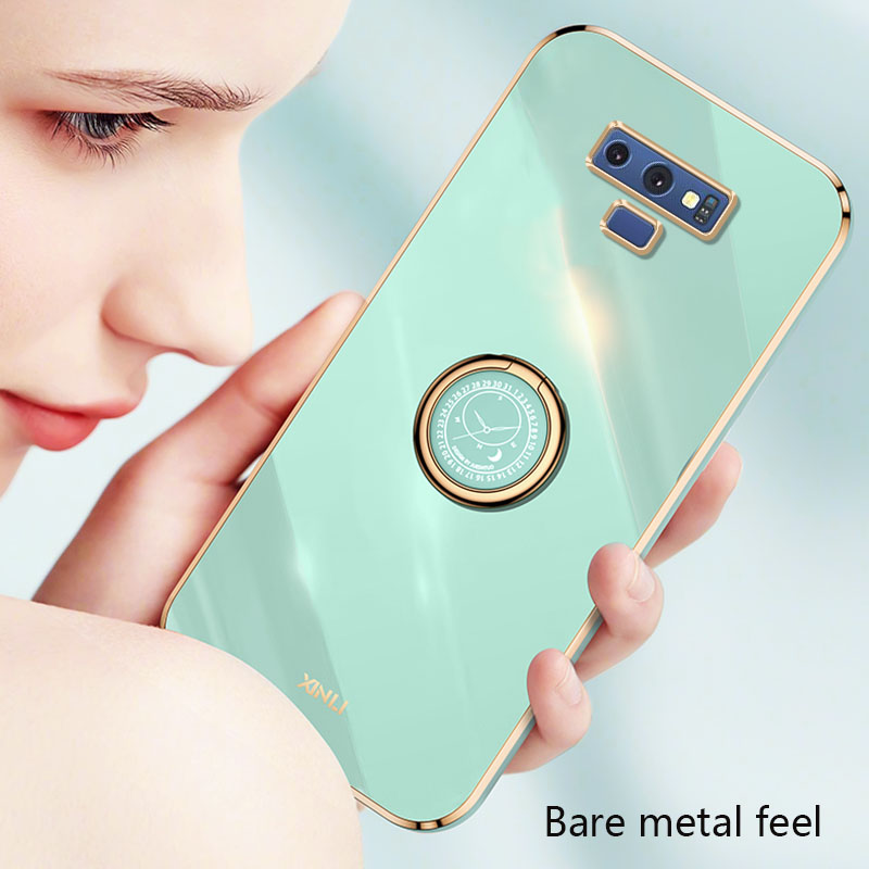 Tokifu For Samsung Galaxy Note 9 Case Luxury 6D Plating Soft Back Cover Silicone Phone Cases With Stand. 
