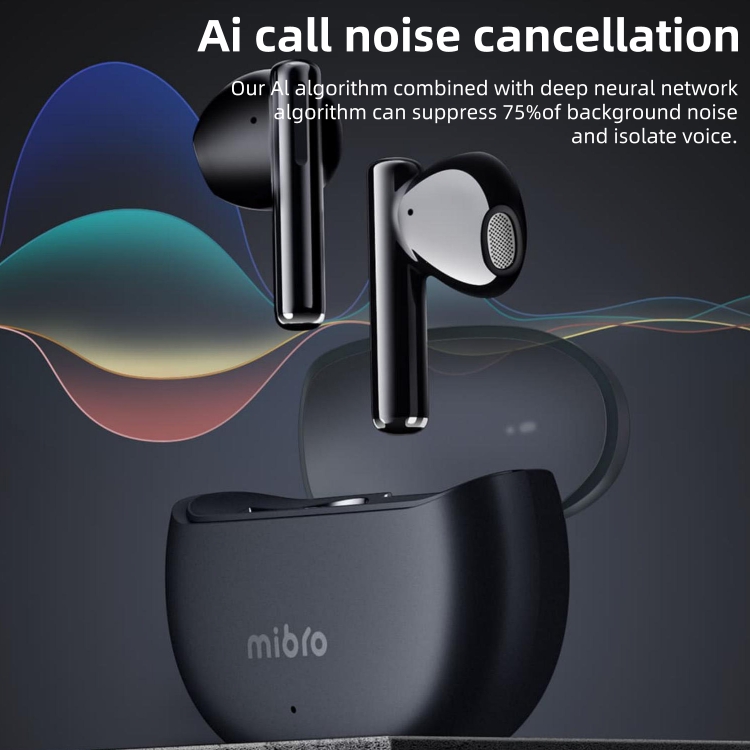 Mibro Earbuds 2 HiFi Stereo IPX5 Waterproof TWS Bluetooth 5.3 Earphone with Mic(Black) - B6