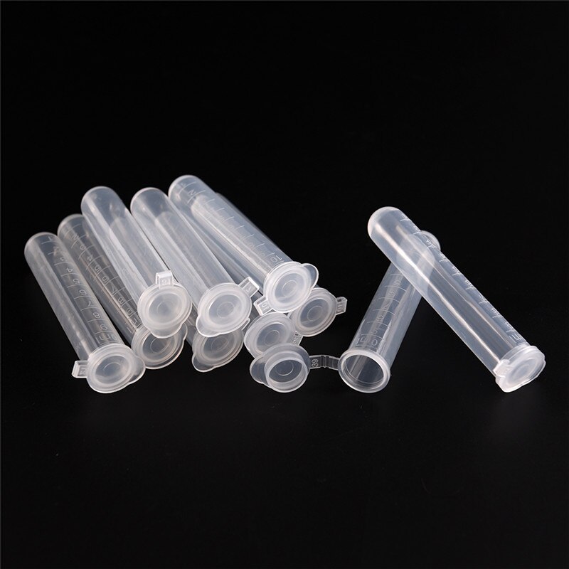 【The road to happiness Store】10pcs 10ml Centrifuge Tube Micro Centrifuge Test Tube Clear Vial Container Snap Cap Lid Laboratory. 