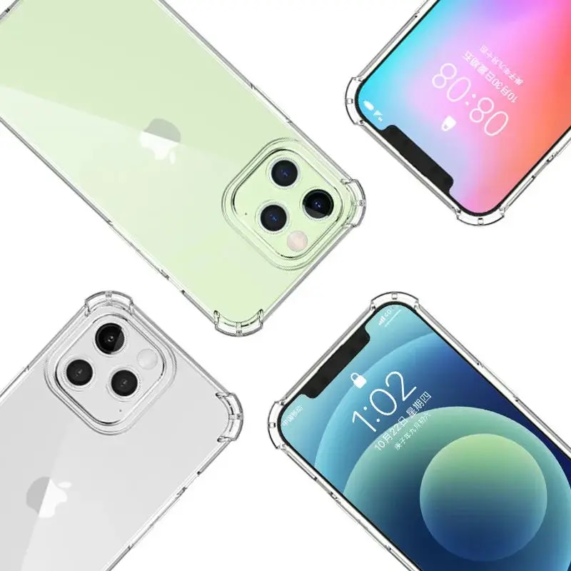 Anti-Yellow Clear Air Bag TPU Case for Iphone 15 14 13 Pro Max 11 12 Mini XS XR 13Pro 7 8 Plus Drop Protection Back Cover Cases. 