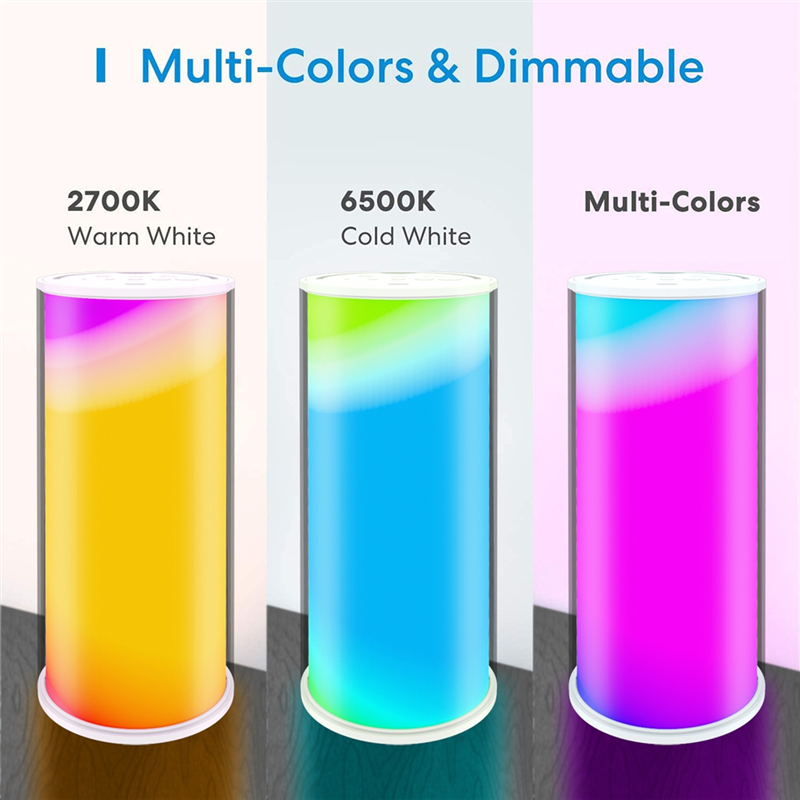Tuya Smart WiFi Table Lamp RGBW Dimmable 12LED Light Touch Control Bedside Night Light for Alexa Home. 