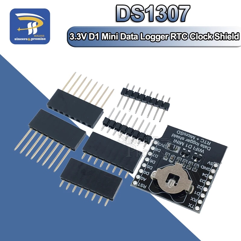 【Hey my home】Micro SD D1 Data Shield RTC DS1307 Clock For Arduino/Raspberry