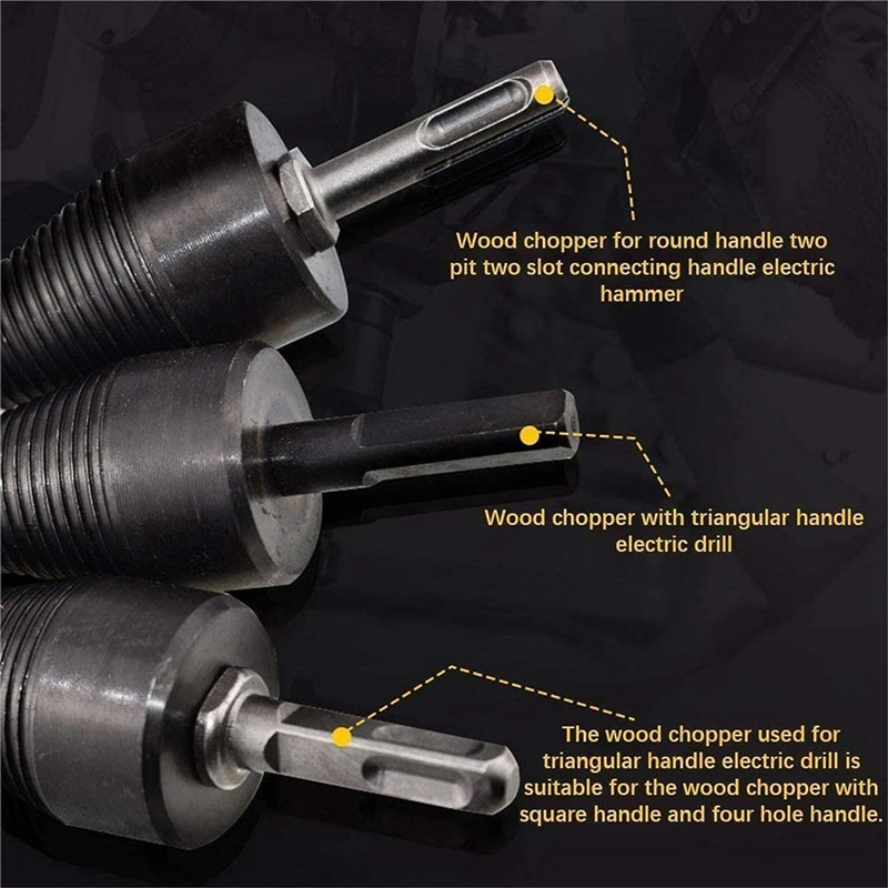 1Set Easysplit Drill Bit Easy Split Drill Bit Wood Log Drill Bit Steel Firewood Splitter (32/42mm). 