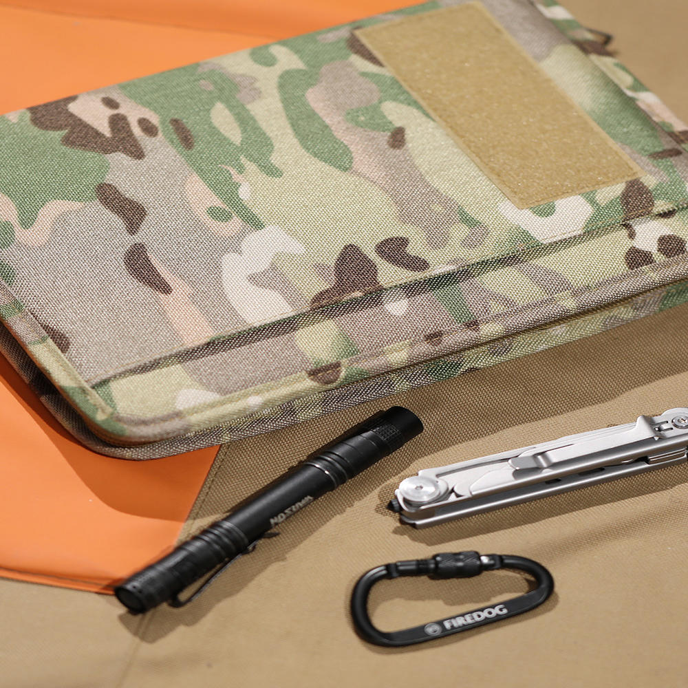 Compact Book Cover Elastic Straps Waterproof Diary Cover Lightweight Multi-Pocket Notebook Cover for Field Notes Survival Gear Hiking Accessory Personnel Adventure Journaling. 