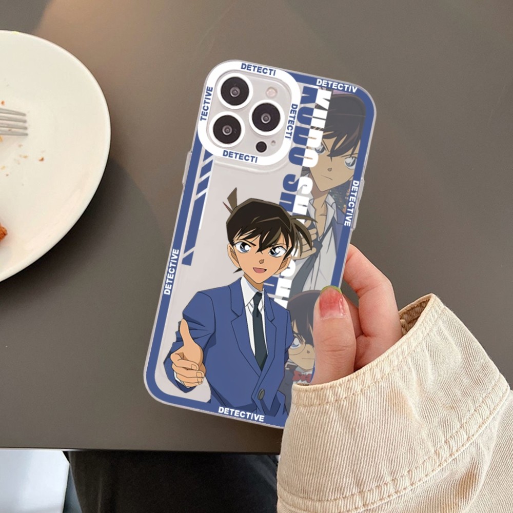 Anime Detective Conan Phone Case For iPhone 11 12 13 14 Mini Pro Max XR X XS TPU Clear Case. 