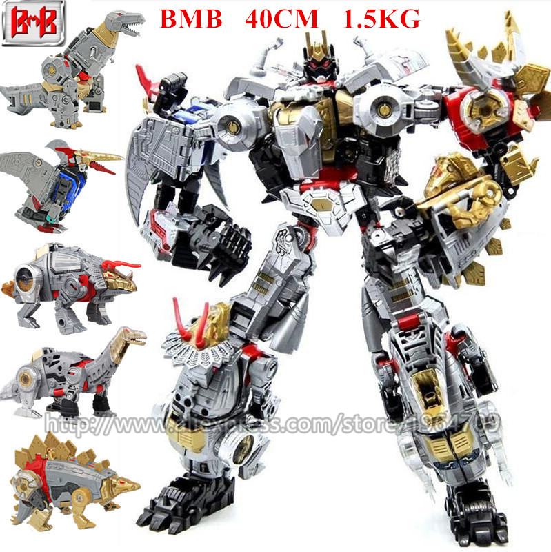 Jinbao 5 In 1 45 cm Big Transformation Predaking Toys Anime Devastator KO G1 Robot Action Figure Model Boy Children Kid Gift. 