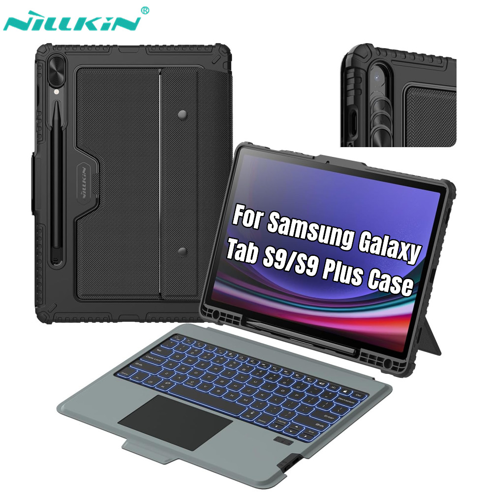 Magic Keyboard For Samsung Galaxy Tab S10+ Case Nillkin Backlight Bluetooth Keyboard Cover For Samsung Galaxy Tab S9/S9 + Cases
