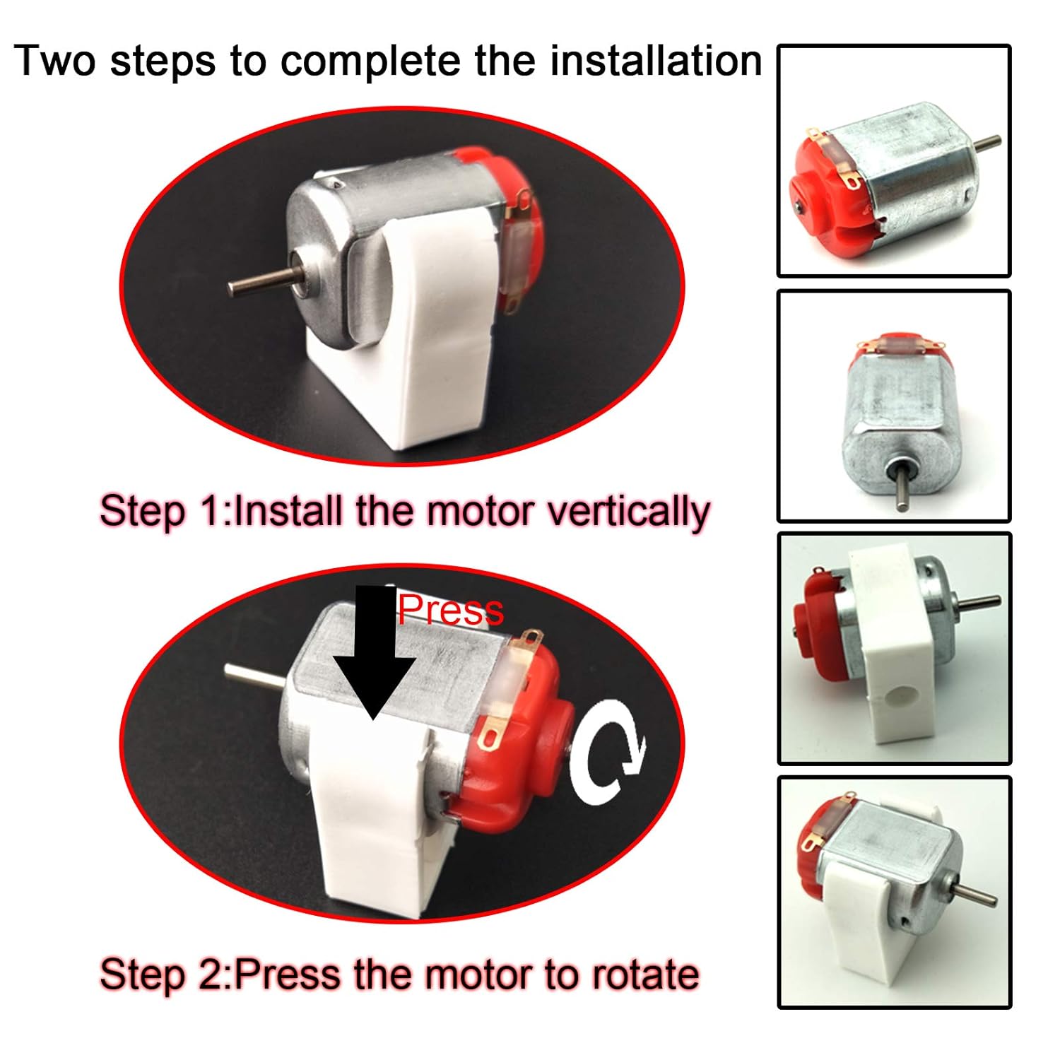 10 Pcs R-130 DC Motor 130 Hobby Micro Motor DC 3-6V 0.35-0.4A 8000 RPM for Toy. 