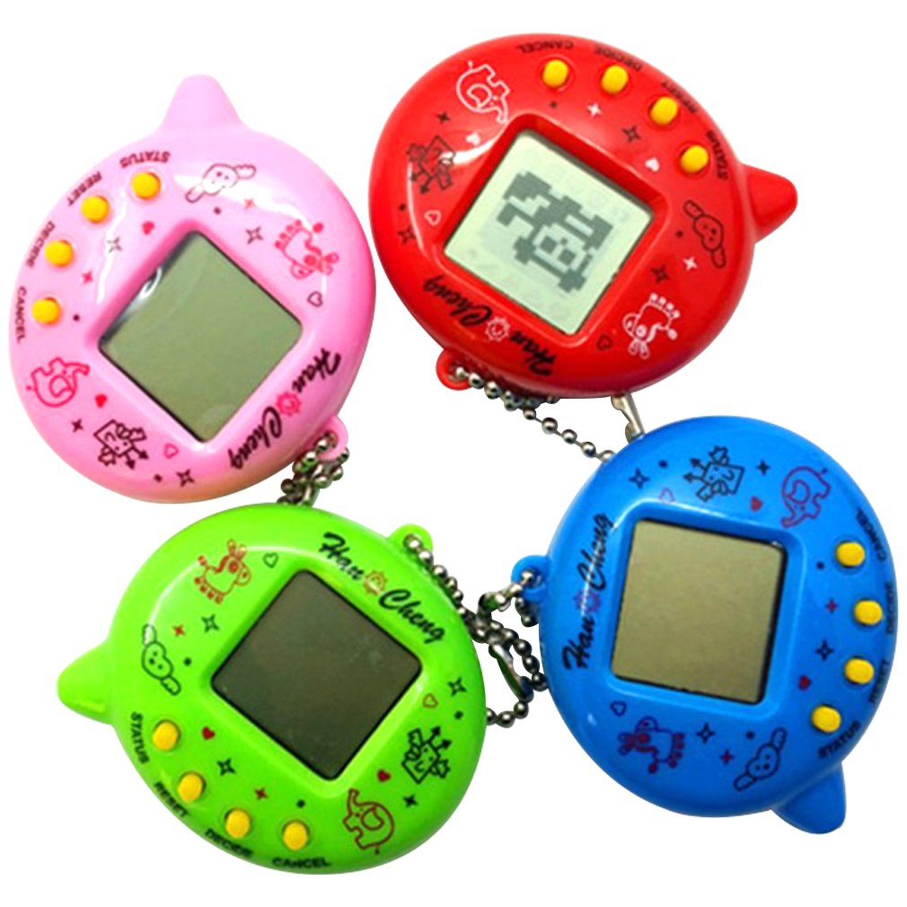 Mini Electric Intelligence Developmental Electronic Game Machine Virtual Pet Egg Shaped Video Game Console. 