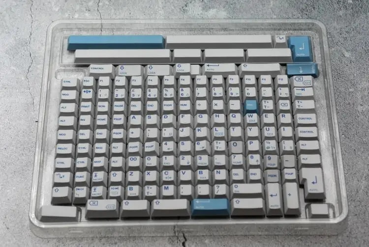 Keebox Shenpo Vintage Gray Blue TA PBT DYE SUB Keycaps Cherry Profile Full Set 150 Keys Keyboard Keycaps. 