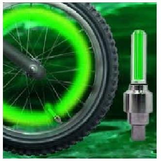 2 পিস সাইকেলের চাকার লাইট-সবুজ - cycle light. 