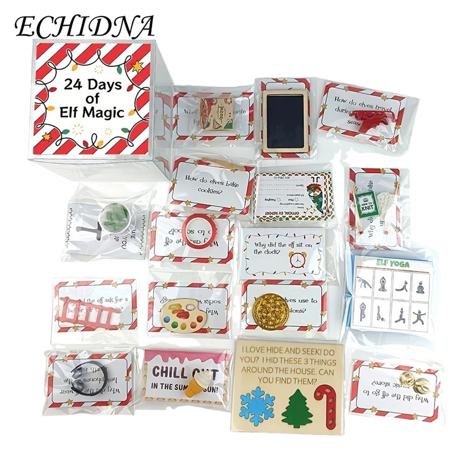 Elf Craft Kit 24 Days of Xmas Elf Accessories Kit Fun Activities Props for Christmas Countdown Perfect Party Favors Gift Christmas Themed Activities