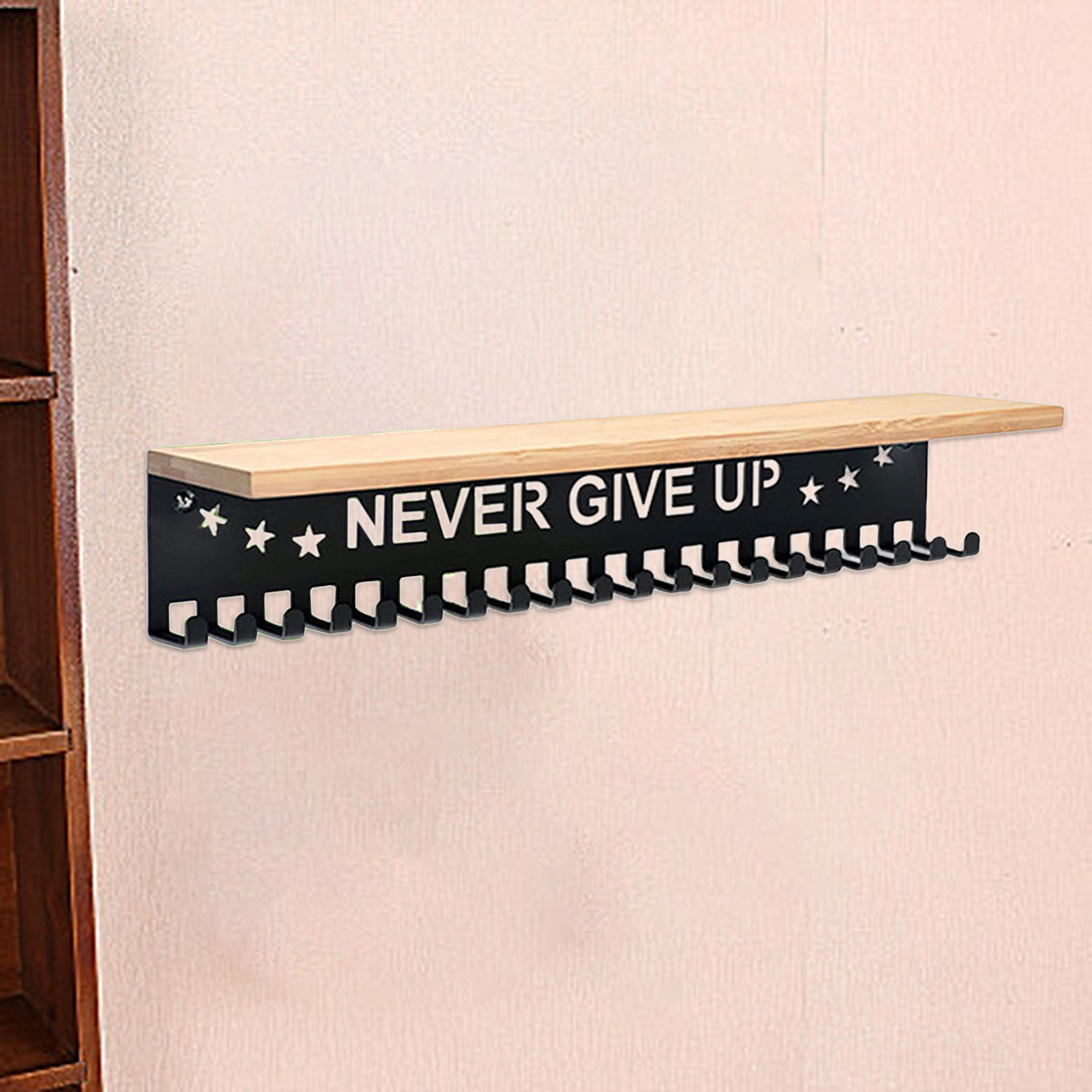 Medal Display Shelf Wall Mounted Sturdy Trophy Shelf Medal Display Hook. 