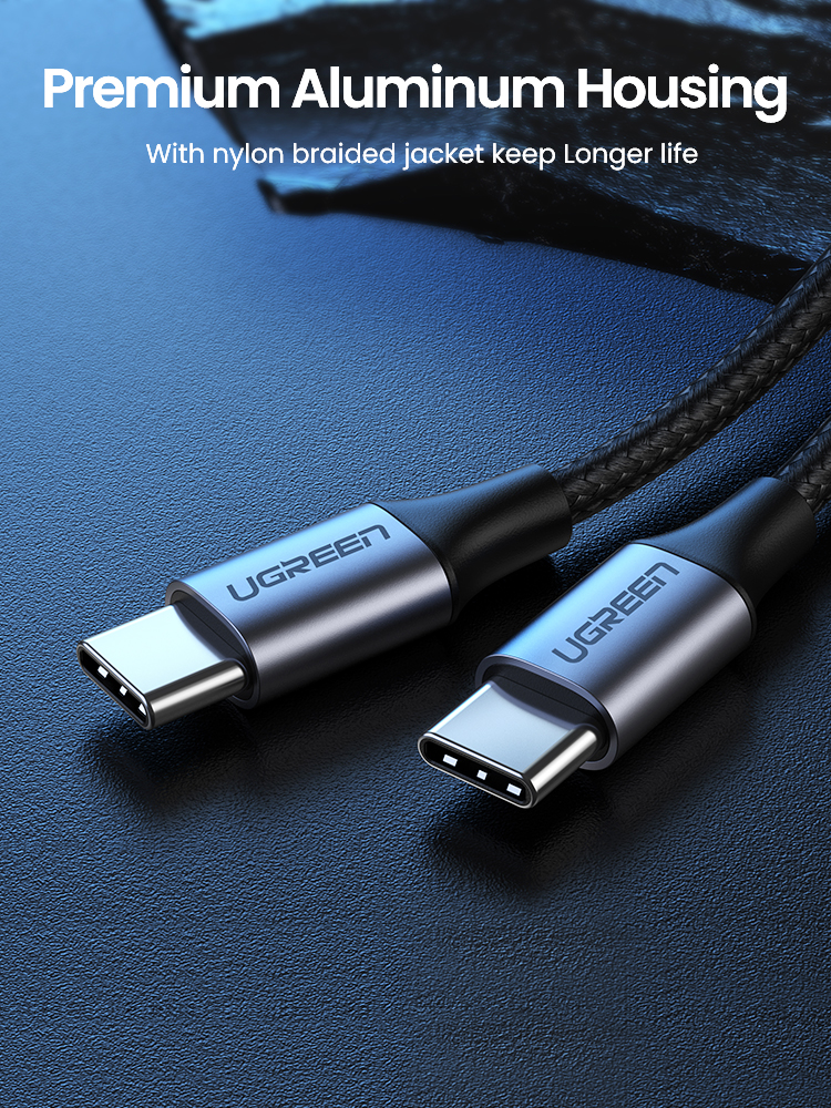 【60W Type C-C】UGREEN USB Type-C to USB C PD 60W Cable for Samsung Galaxy S24 23 Note10 Fast Charger Cable for Macbook Pro Support Quick Charge 4.0 USB Cord. 